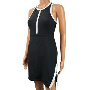 Sage Collective Womens Small Black Active Tennis Dress With Shorts Athletic New
